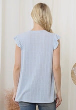 Load image into Gallery viewer, Light Blue Ruffle Top XLarge
