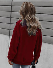 Load image into Gallery viewer, Dark Red Quilted Quarter Zip Small
