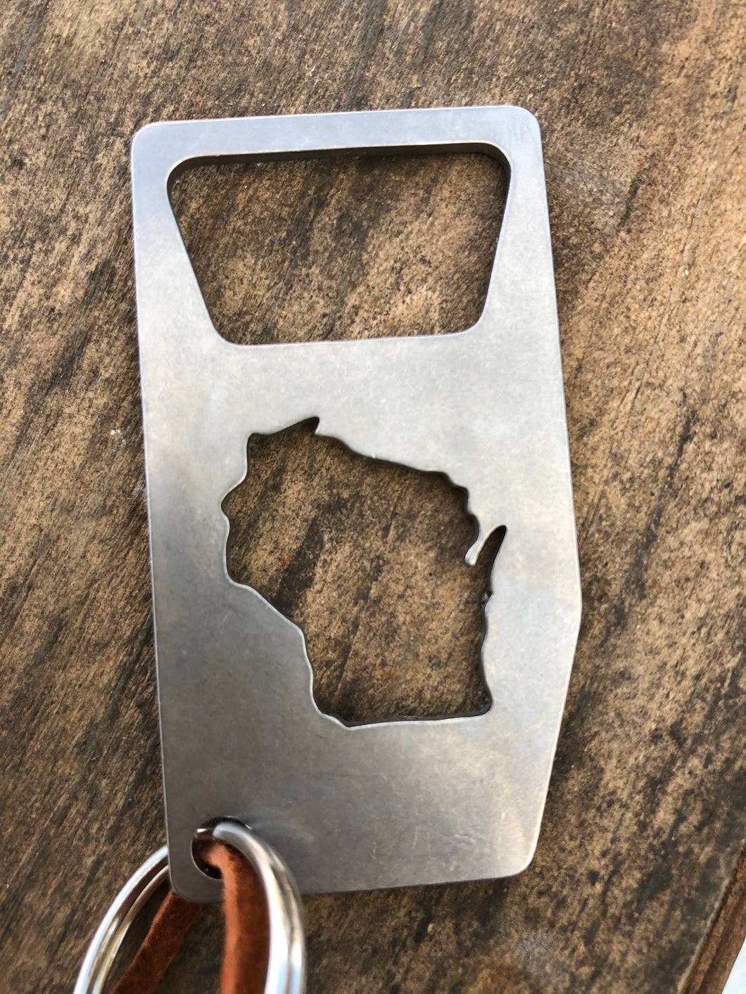 Wisconsin bottle opener keychain